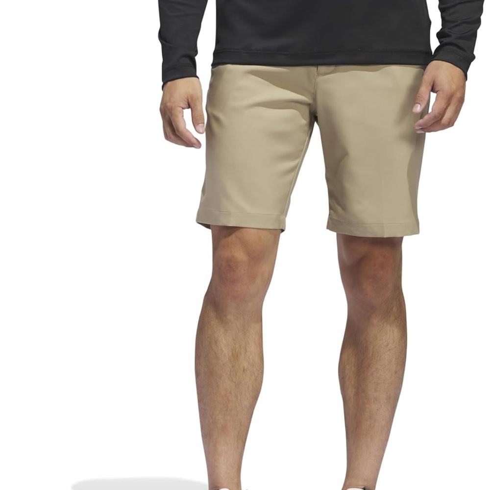 Tan adidas golf Flat Front Shorts with Sleek Design NWT